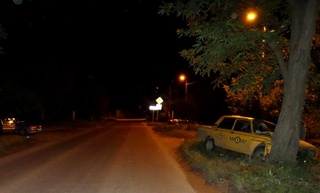 В Георгиевске таксист врезался в дерево из-за телефонного разговора