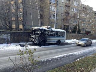 В Ставрополе сгорел маршрутный автобус