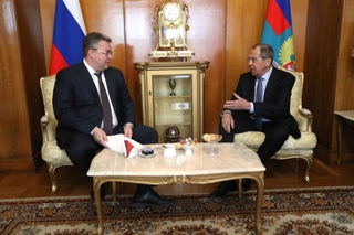 Губернатор Ставрополья встретился с главой МИД РФ Сергеем Лавровым