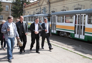 Сотрудники трамвайного управления Евпатории перенимают опыт коллег из Пятигорска