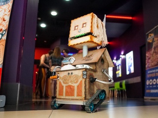 В Кисловодске робот Деревяка собирает с прохожих деньги на развитие туризма