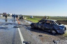 Два автомобиля сгорели в результате тройного ДТП на Ставрополье