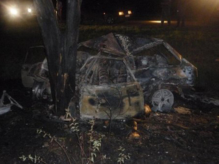 В Ставропольском крае в результате ДТП в машине сгорели два человека